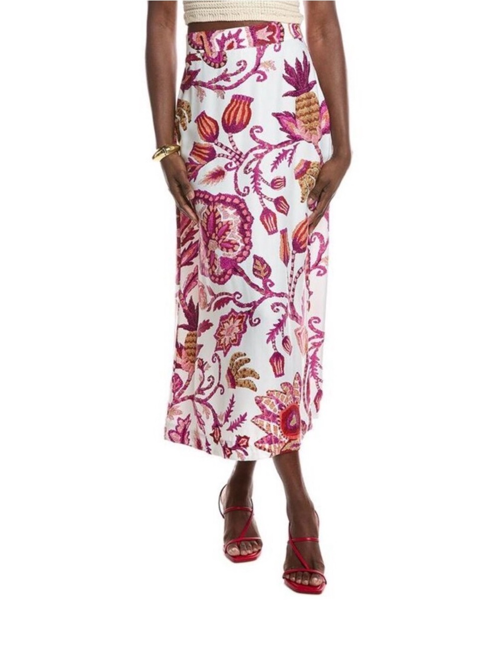 Farm Rio - Sunset Tapestry Floral Maxi Skirt - L
